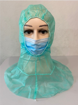 Dust Proof Disposable Non Woven Cap Green Color For Surgeon