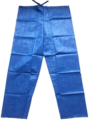 Blue Color Patient Hospital Pants Soft Breathable With Belt OEM ODM