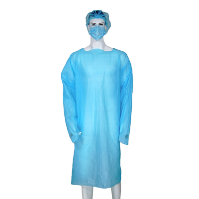 AAMI BP70 Level 3 Disposable CPE Isolation Gown For Laboratory Food Industry