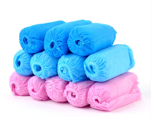 Non Woven Blue Shoe Covers Disposable Anti Skid Soft Eco Friendly