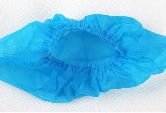 Non Woven Blue Shoe Covers Disposable Anti Skid Soft Eco Friendly