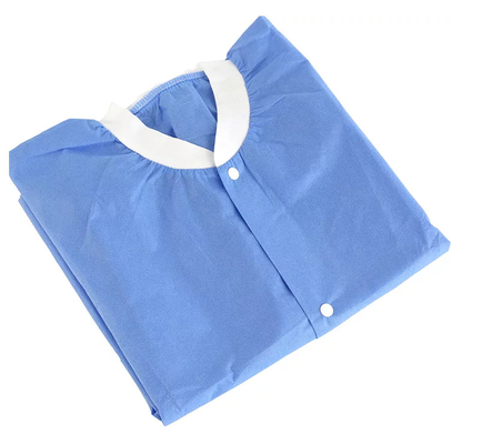 Lint Free Disposable Lab Coat , Surgical Non Woven Gown Water Resistant