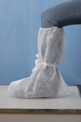 Non Woven Disposable Boot Shoe Covers Non Skid Dustproof Waterproof