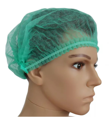 Customized Disposable Non Woven Cap Bouffant With Double Elastic
