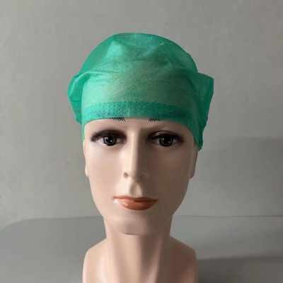 PP 20GSM Disposable Doctor Cap , Non Woven Clip Cap With Elastic