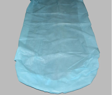 Blue Disposable Bed Protection , PP30GR + PE20GR Disposable Fitted Sheet