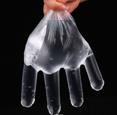 Transparent LDPE Disposable Plastic Gloves Waterproof For Restaurant