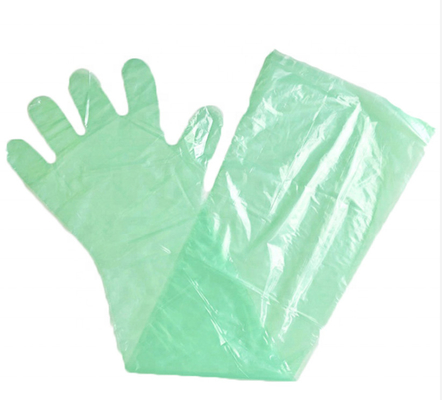 Customized Disposable Plastic Gloves , Veterinary Gloves Long LDPE Material