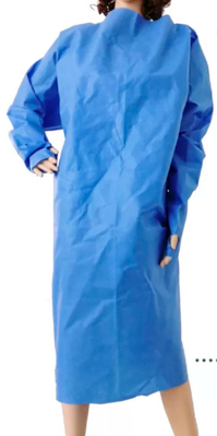Blue Color Surgical Disposable Isolation Gowns Soft Breathable