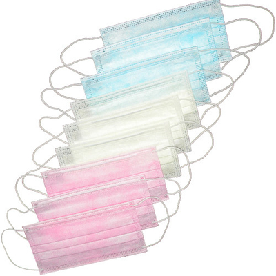 Medical Adult  Disposable Protective Face Mask 3 Ply Breathable With Ear Loops