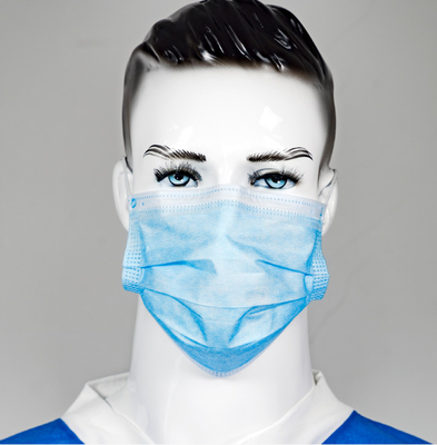 Anti Dust Anti Droplets Disposable Surgical Mask , 3 Ply Face Mask With Ties