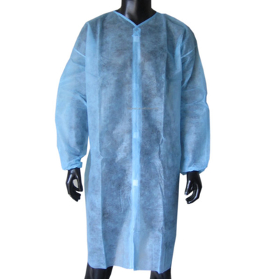Polypropylene PP Non Woven Lab Coat Anti Dust Abrasion Resistant