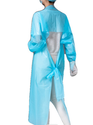 Water Resistant Disposable CPE Gown , Plastic Medical Gowns Breathable